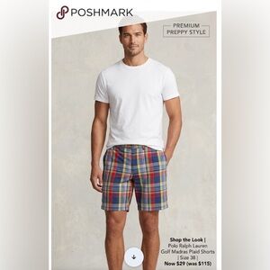 Ralph Lauren Polo Golf Madras Plaid Shorts 38 Multi-Color Preppy Academic summer